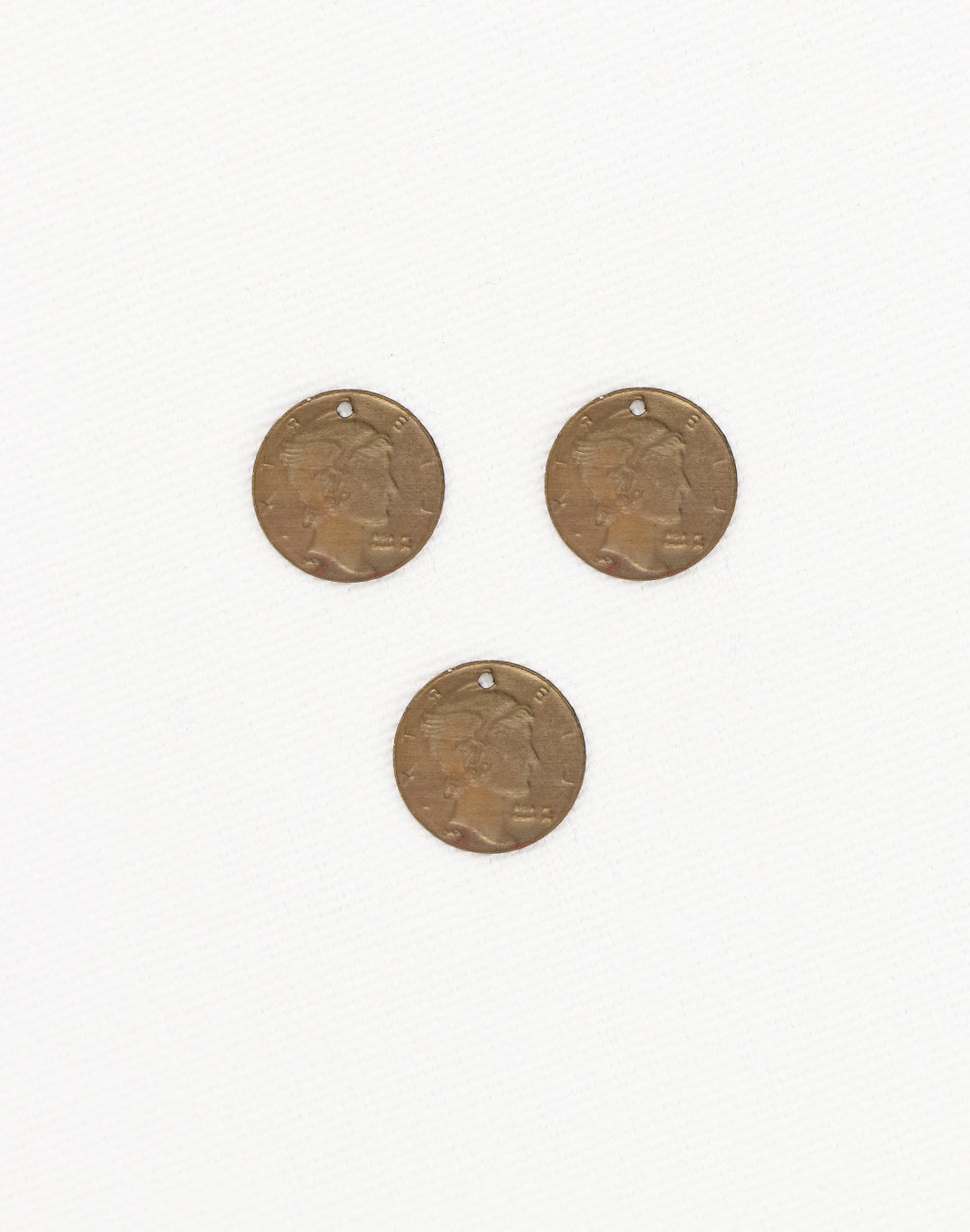 Three vintage coin pendants (P258-NBS-BACK)