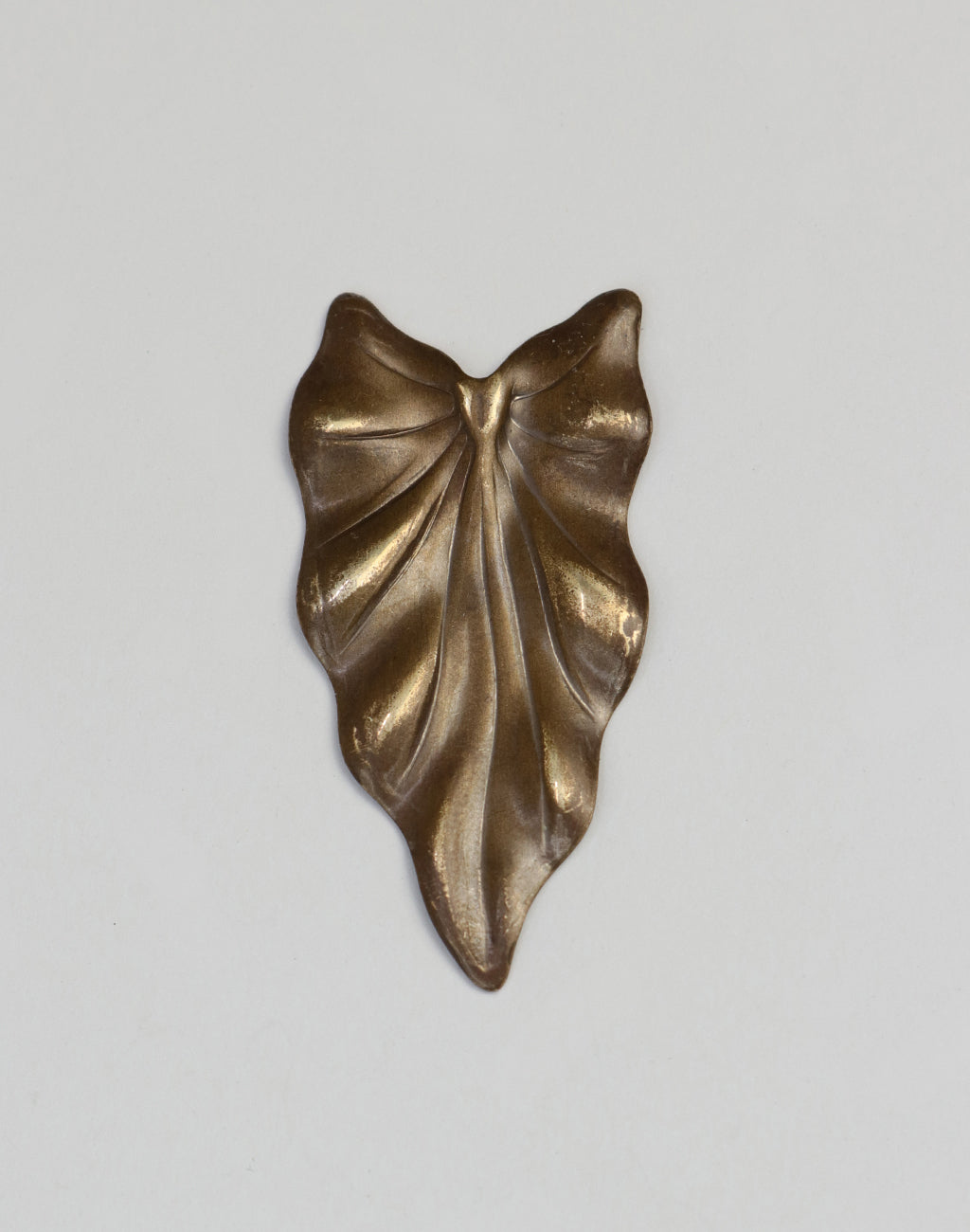 Bronze leaf sculpture