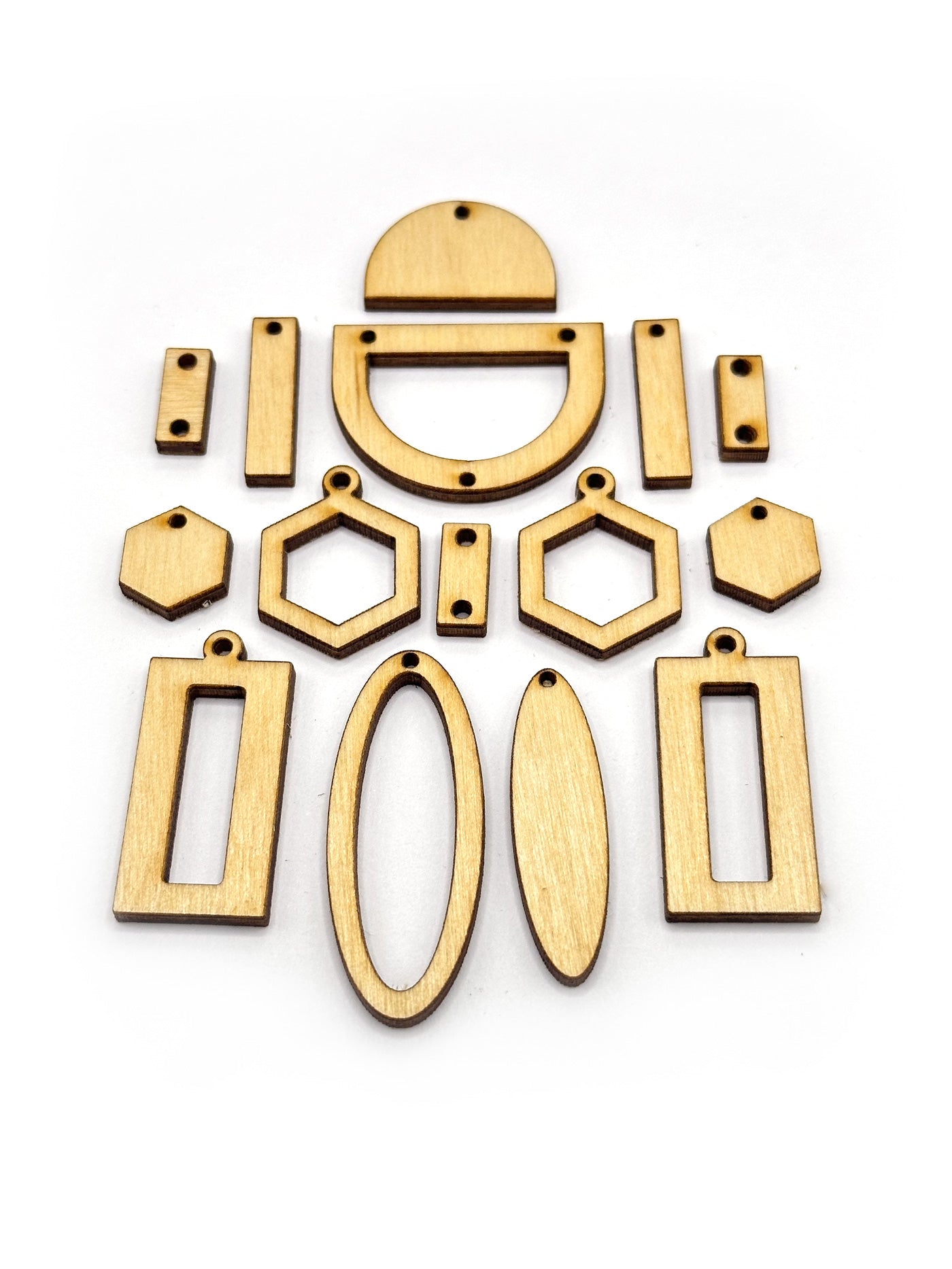 Arched Blank Shapes, Jewelry Pop Outs (1 panel, 15pcs/ea)