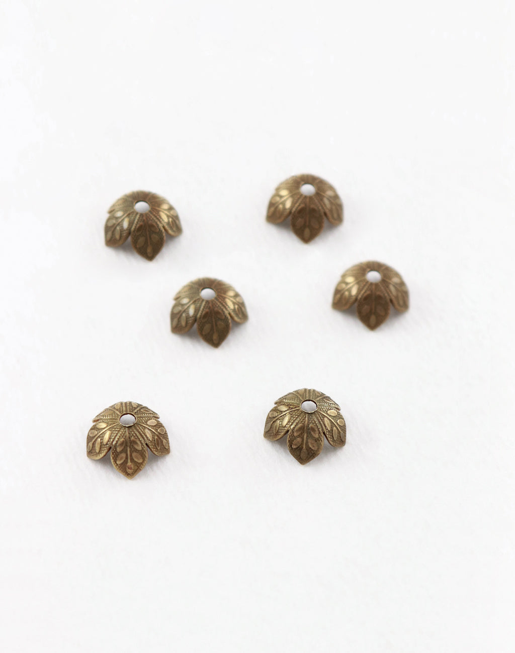 Foliage Bead Cap, 8mm, (6pcs)