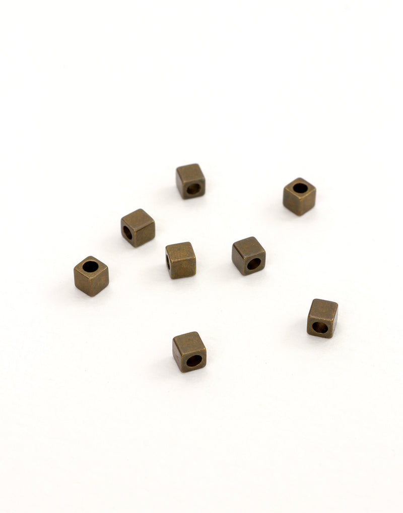 Cube Spacer Bead, 3mm, (8pcs)