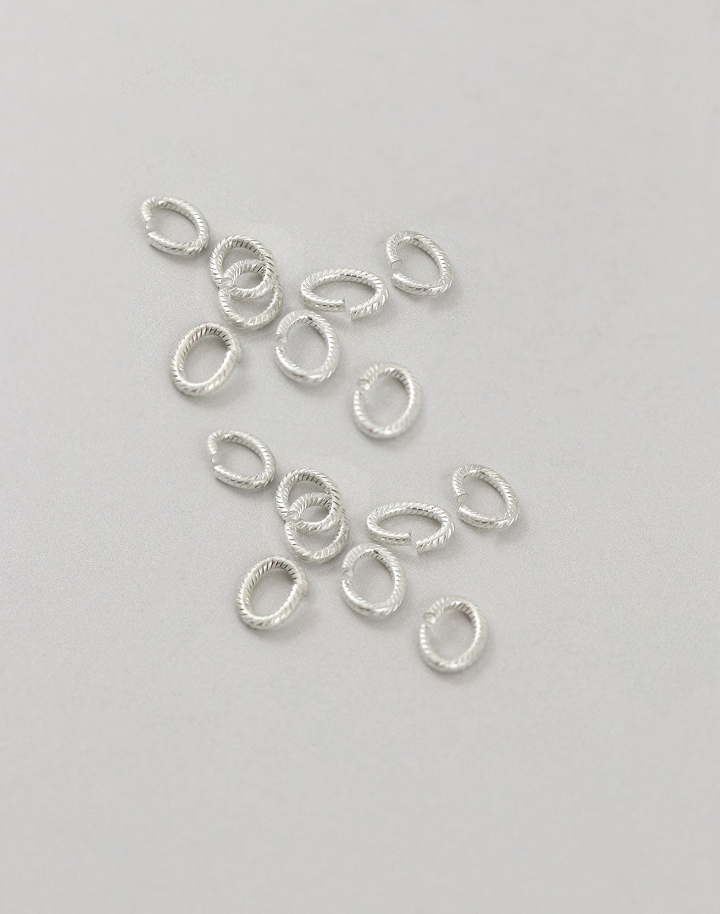 Rib Oval Jump Ring, 8.25x6mm, 16ga, (16pcs)