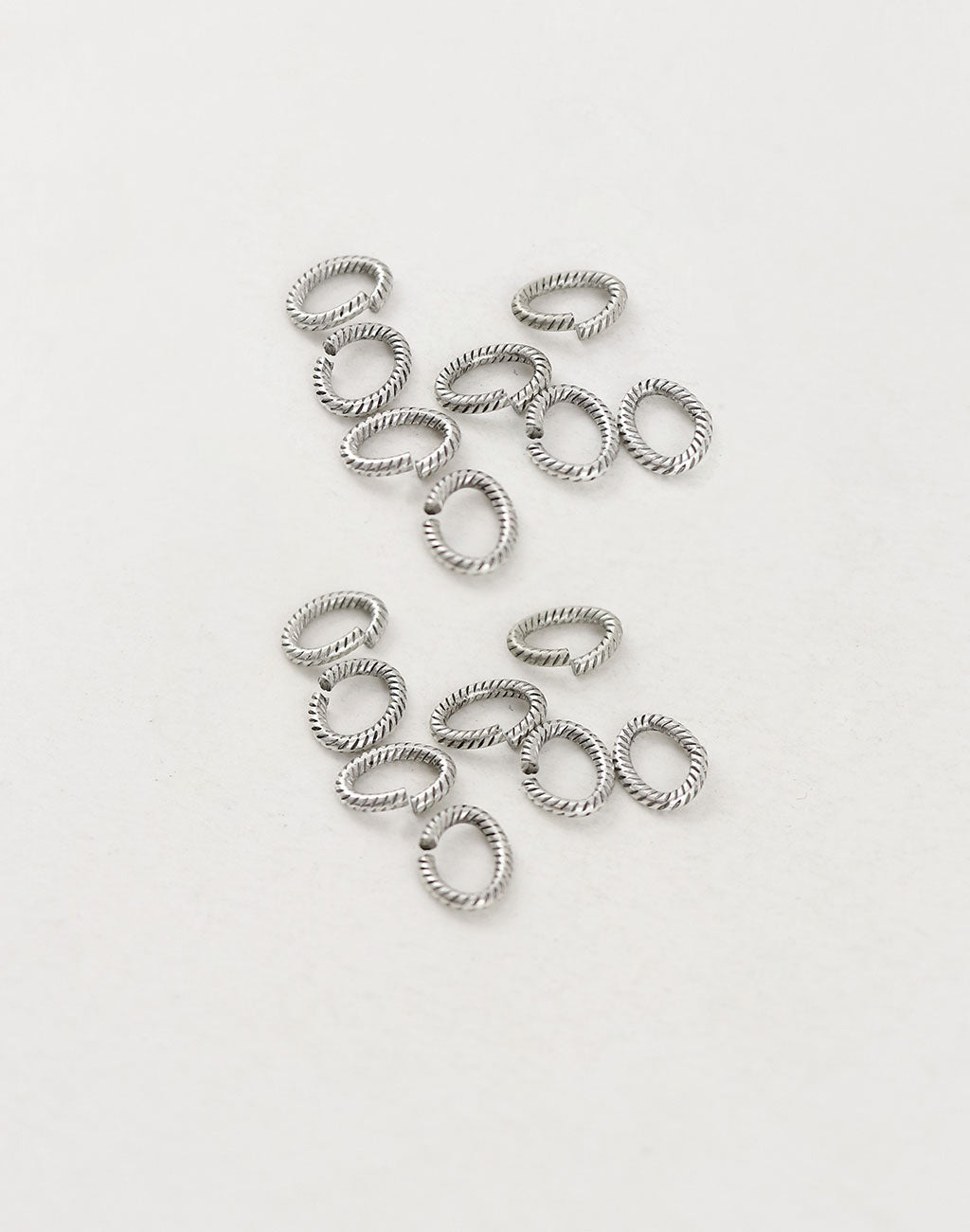 Rib Oval Jump Ring, 8.25x6mm, 16ga, (16pcs)