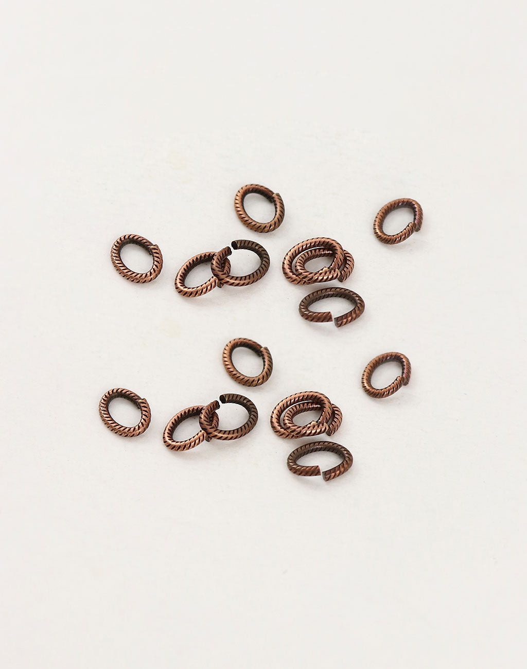 Rib Oval Jump Ring, 8.25x6mm, 16ga, (16pcs)