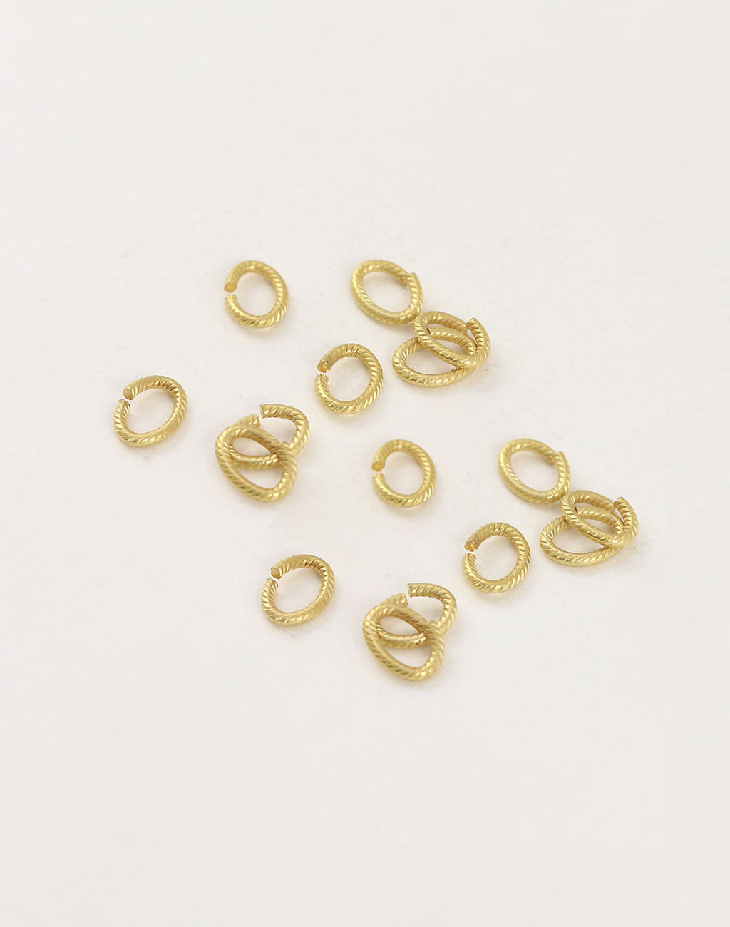 Rib Oval Jump Ring, 8.25x6mm, 16ga, (16pcs)