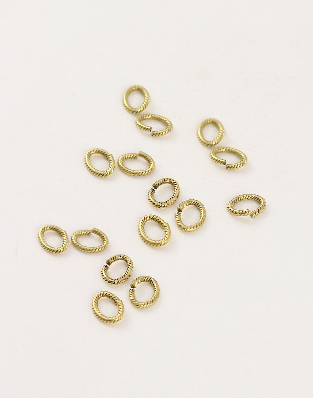 Rib Oval Jump Ring, 8.25x6mm, 16ga, (16pcs)