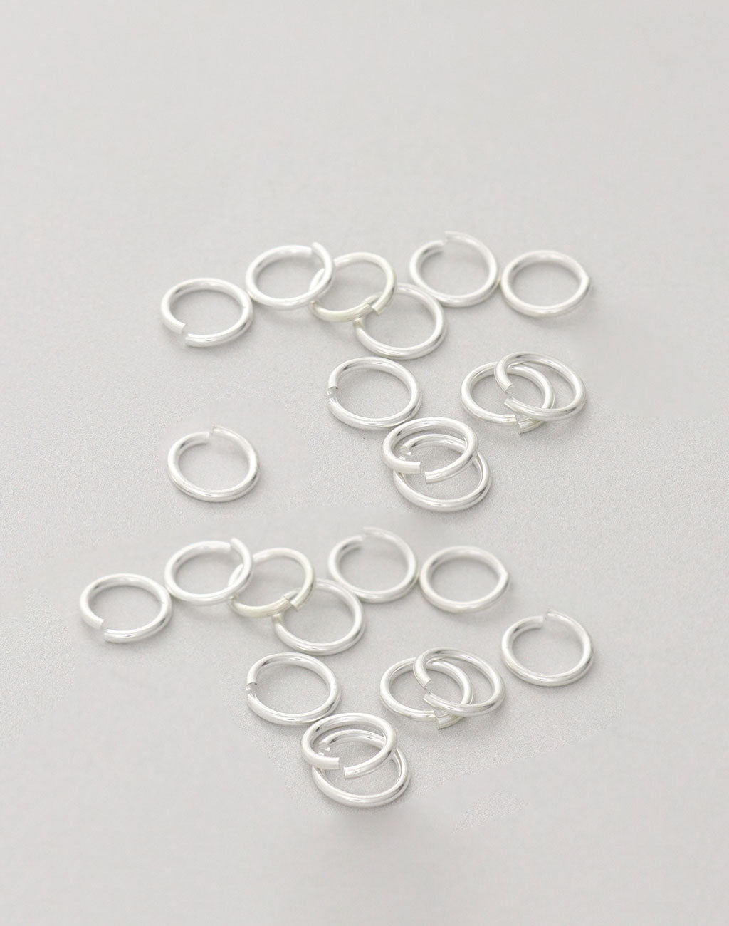 Smooth Jump Ring, 8mm, 18ga, (32pcs)