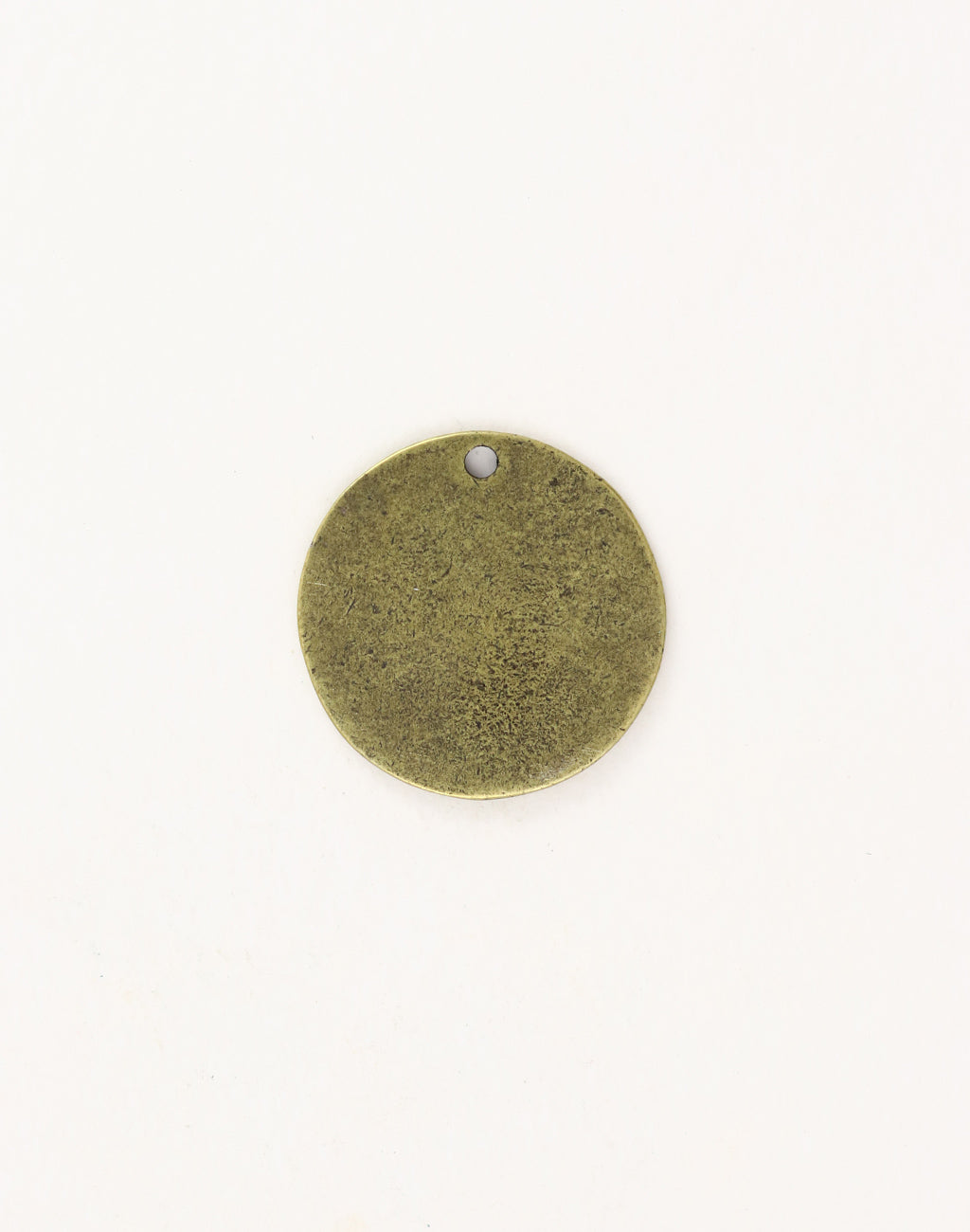 Antique brass circular tag