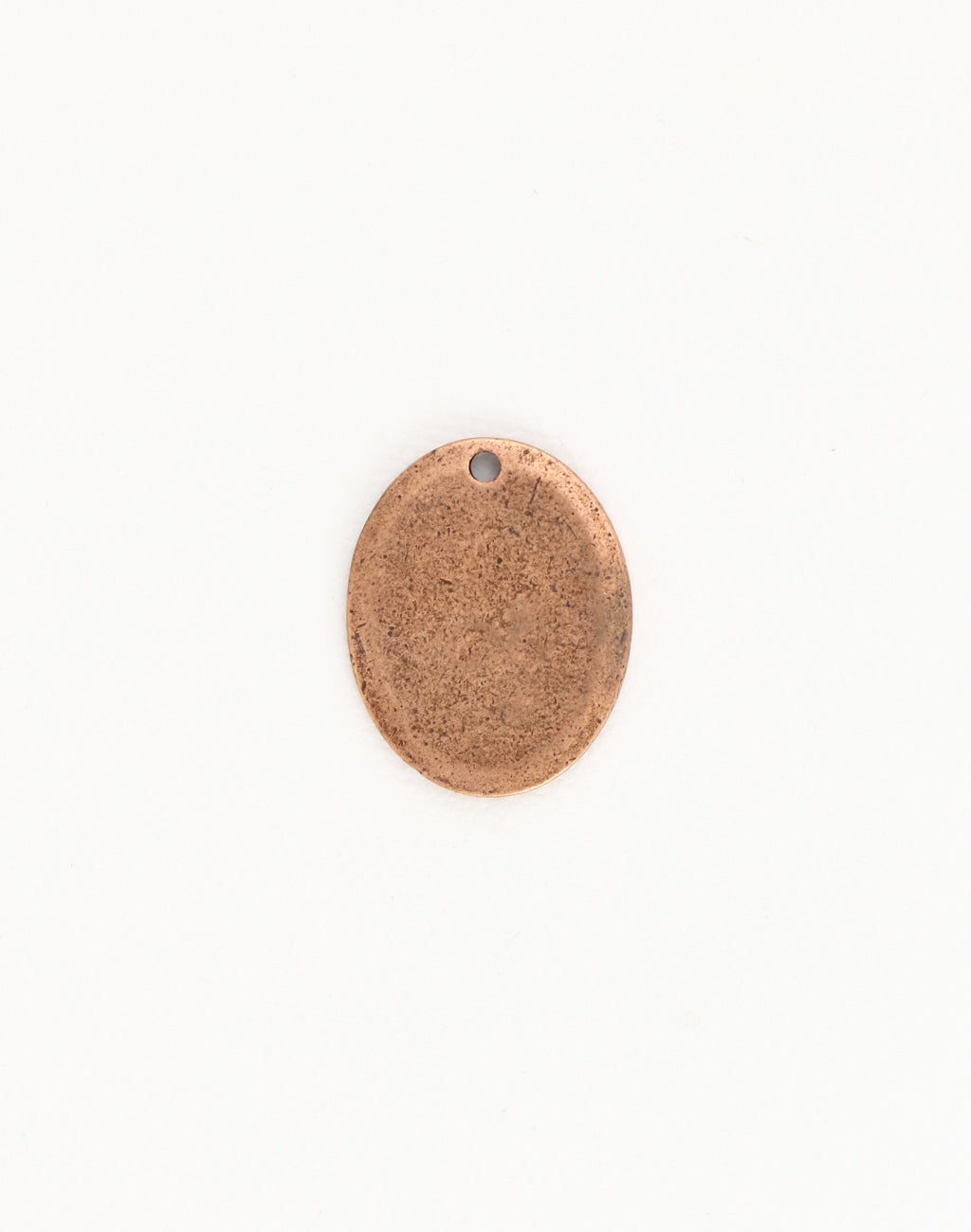 Oval copper charm back