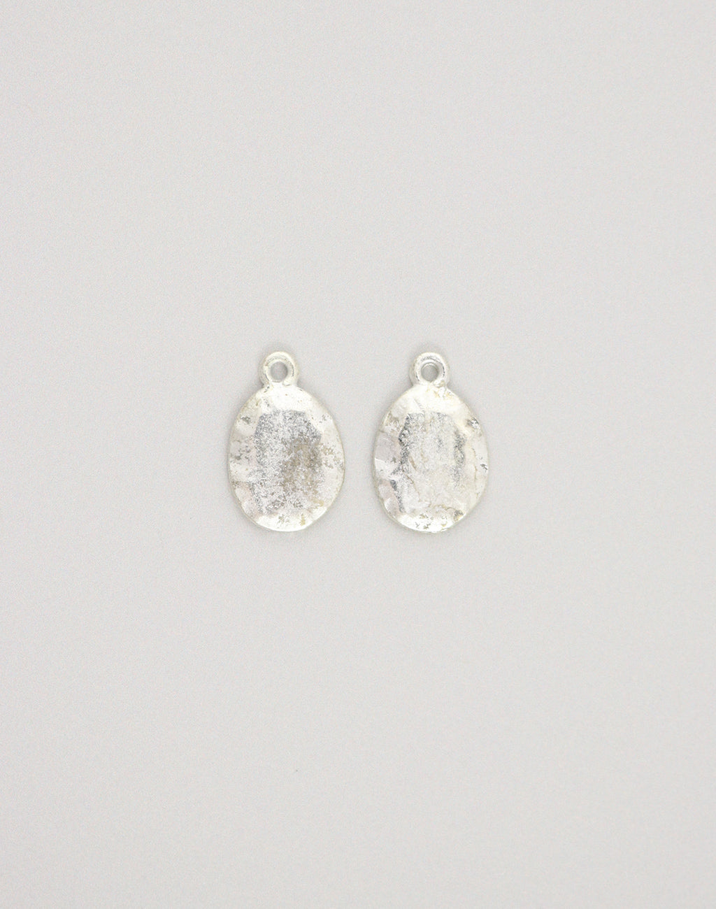 Hammered Oval, 14x12mm, (2pcs)