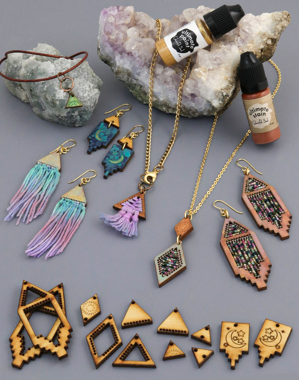 Assorted handmade jewelry & accessories