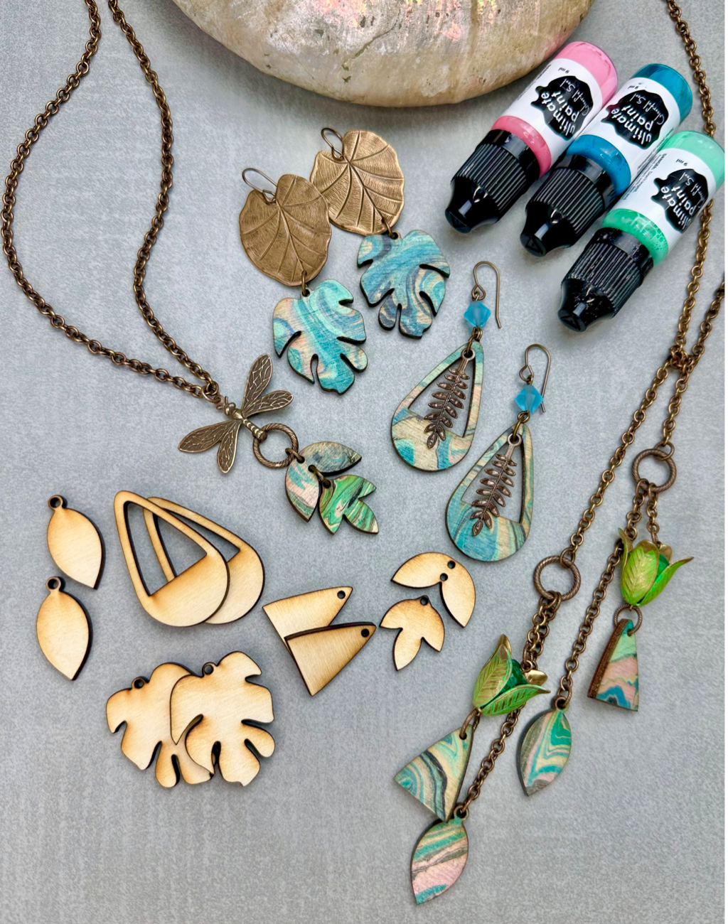 Leaf Blank Shapes, Jewelry Pop Outs (1 panel, 10pcs/ea)