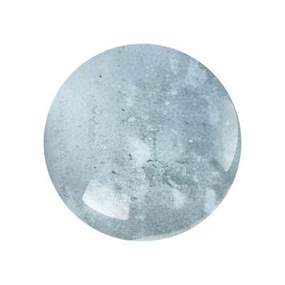 Nouveau Silver gemstone, close-up of a blue-grey orb.