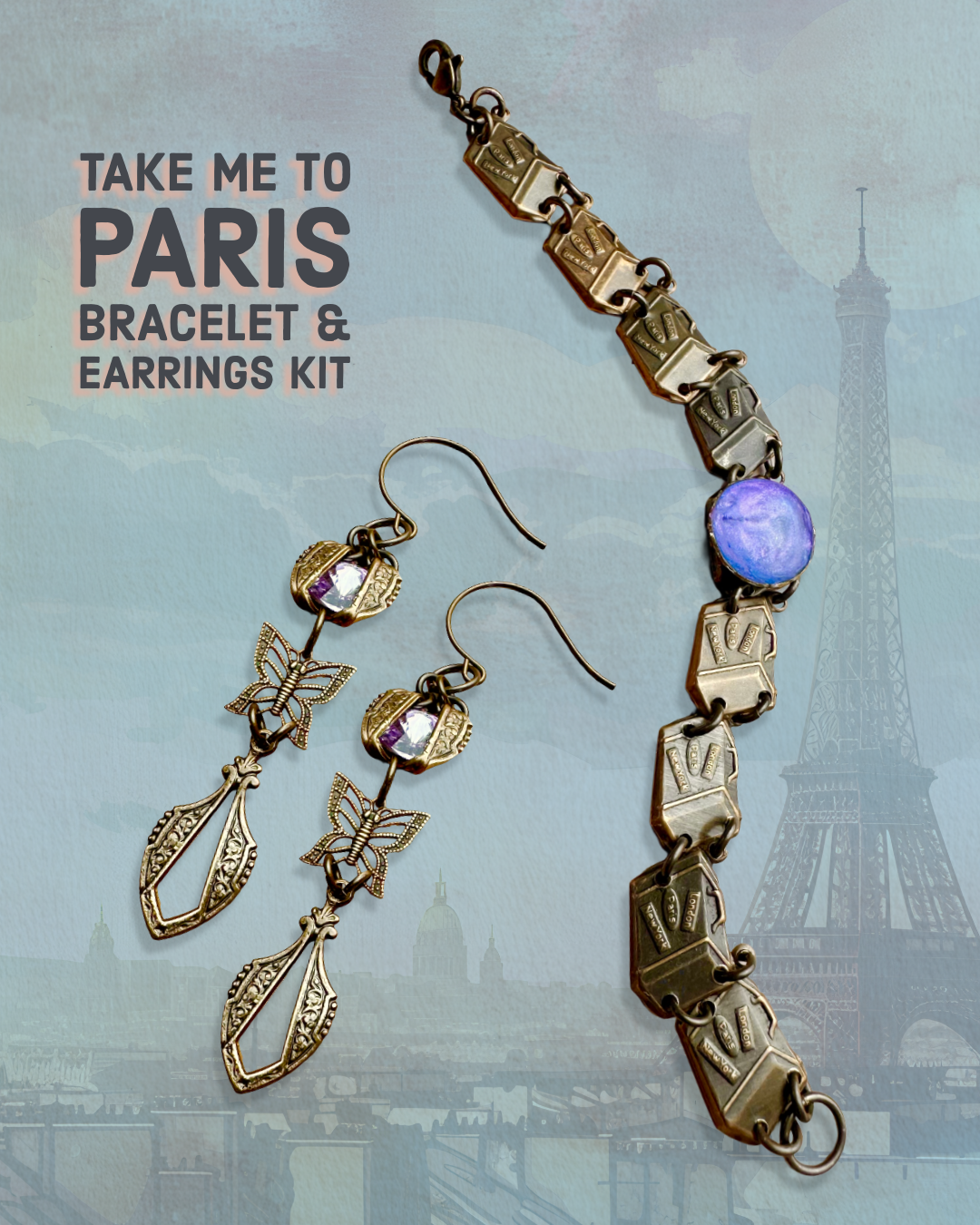 Take Me to Paris Bracelet & Earrings Complete Kit