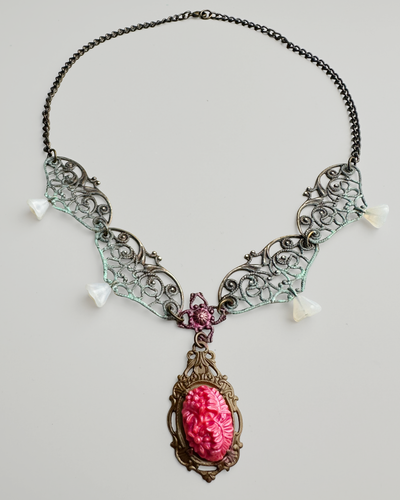 Filigree Cameo Necklace Complete Kit