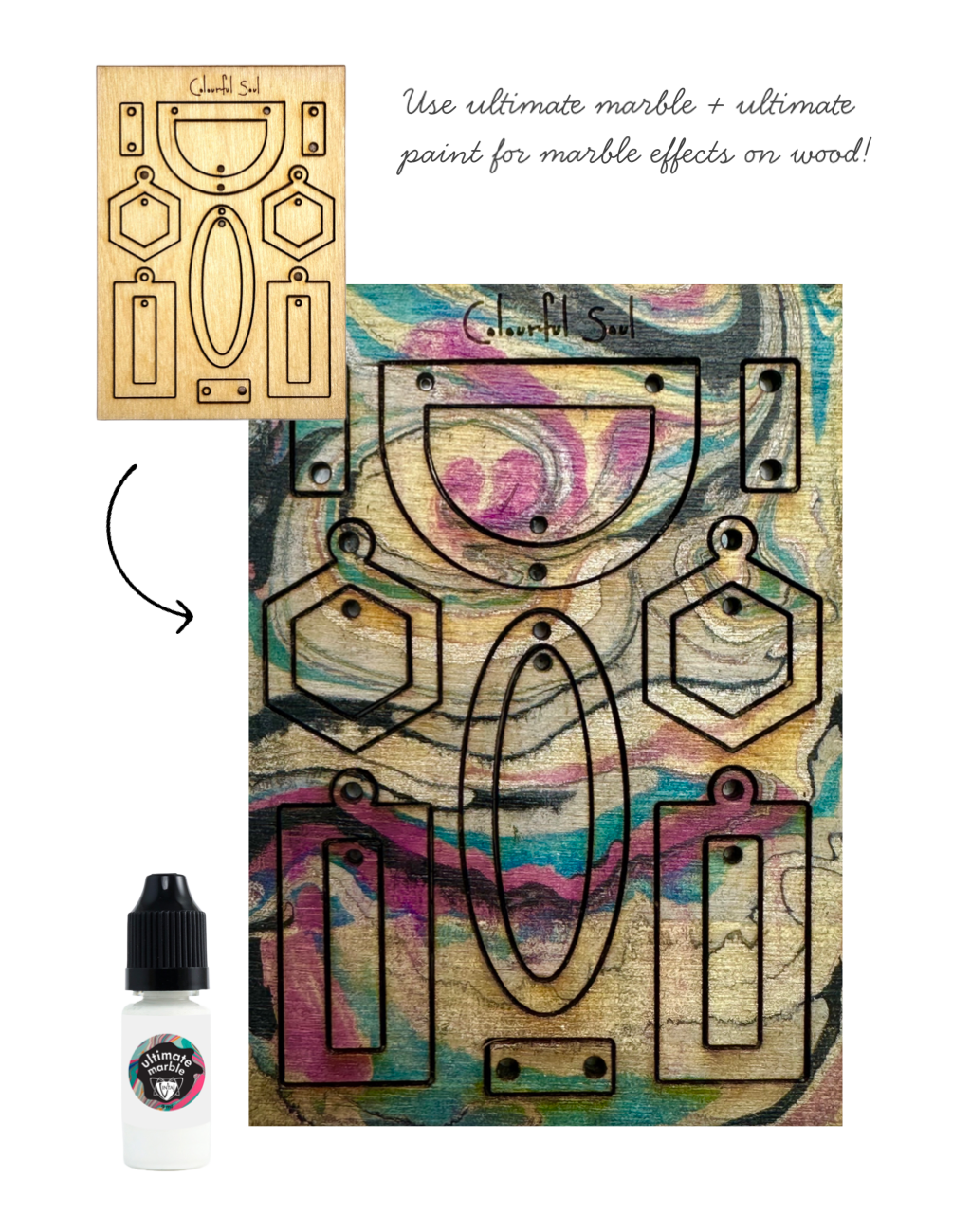 Arched Blank Shapes, Jewelry Pop Outs (1 panel, 15pcs/ea)