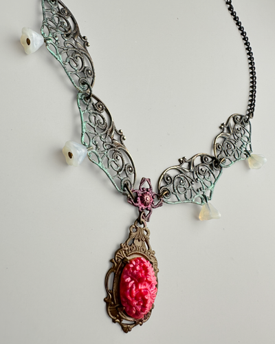 Filigree Cameo Necklace Complete Kit