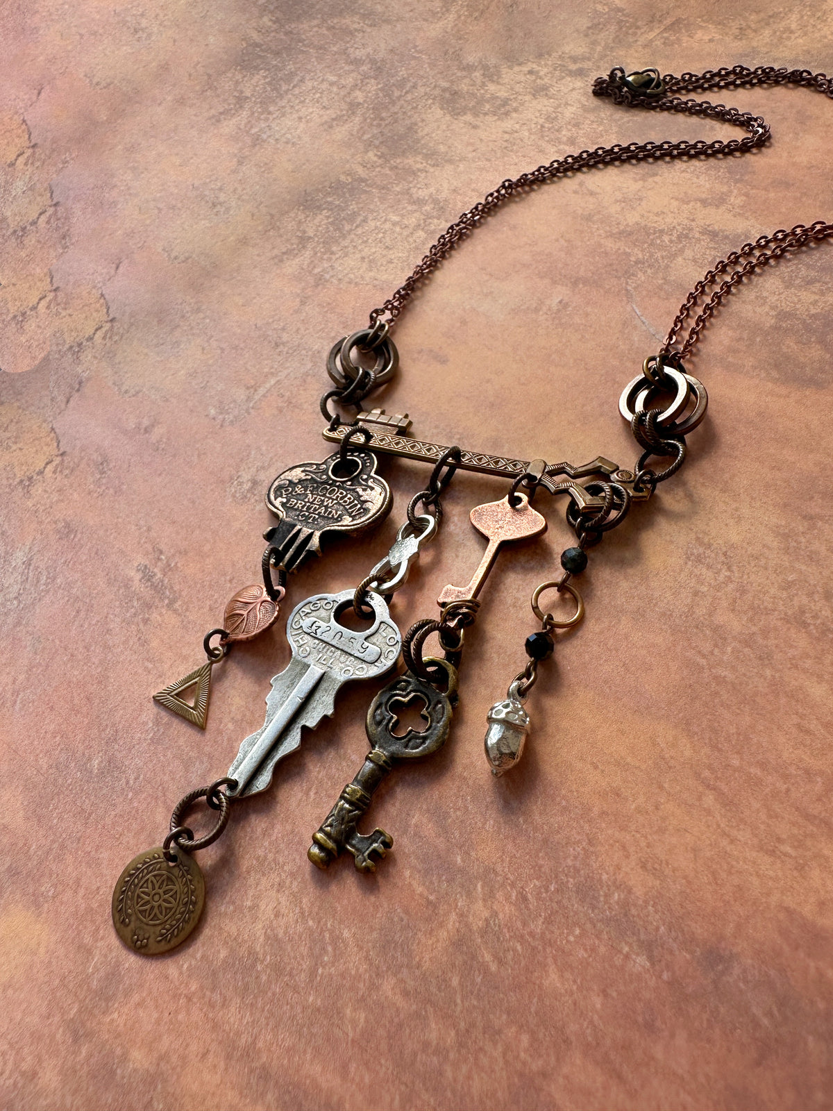 Antique key pendant necklace 631B144D-6F8D-4FA2-A838-37E7611A4232