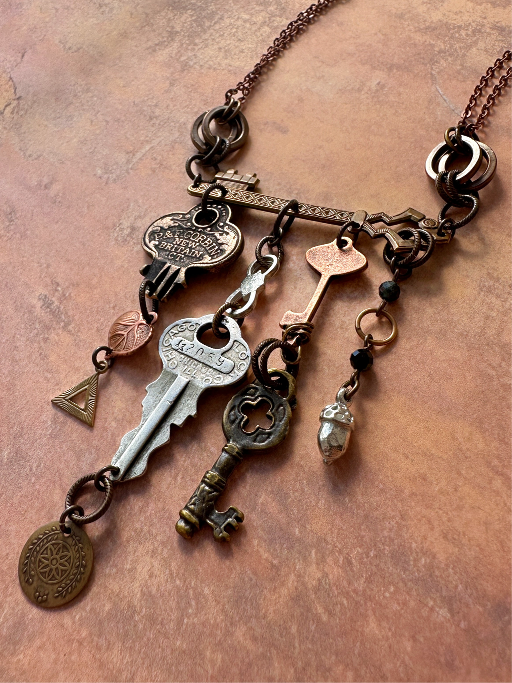 Vintage key necklace - 8EFB46D1-D317-48F8-8947-2962B2A8F499