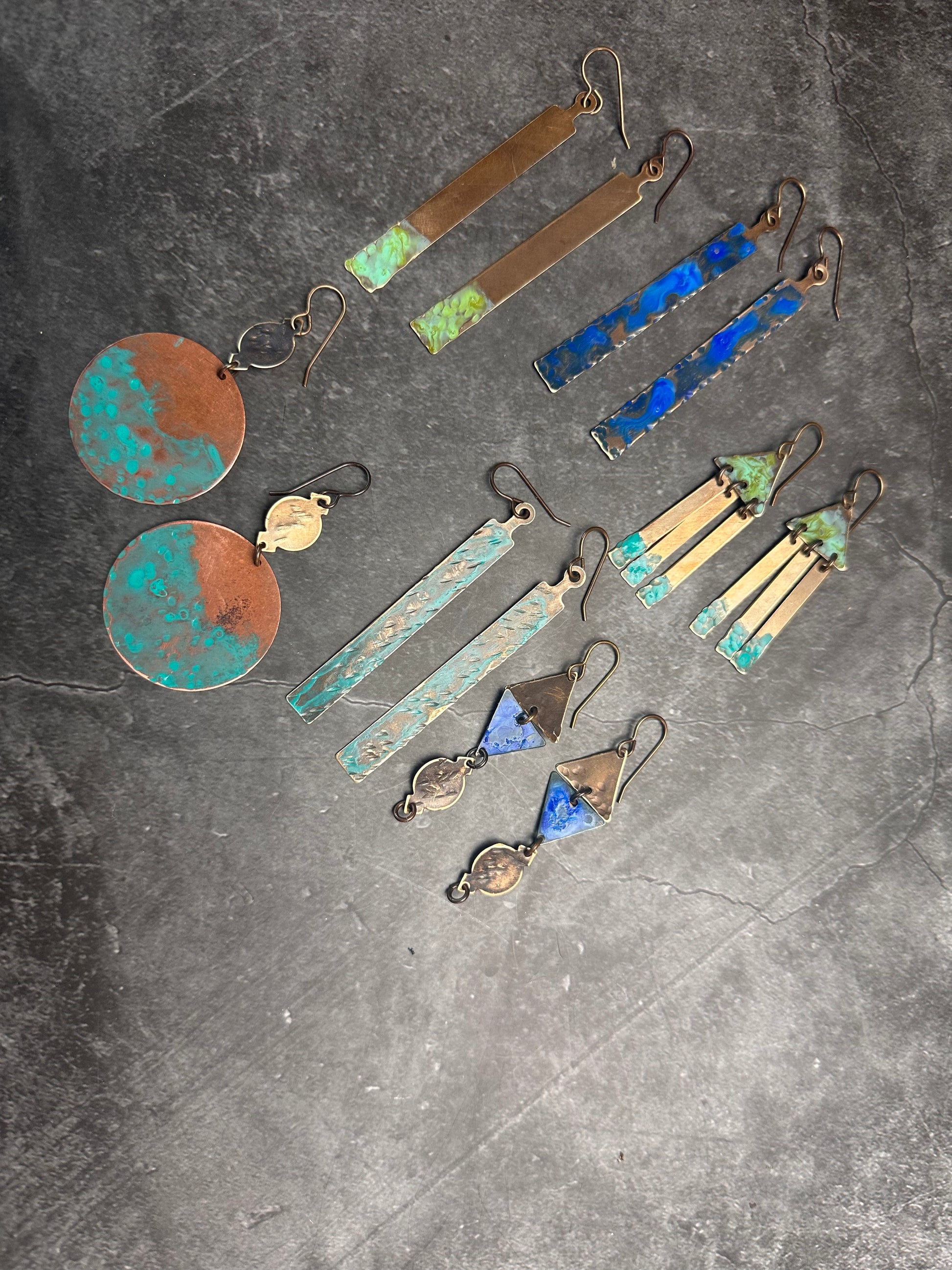Hammered Metal Earrings Bundle Kit