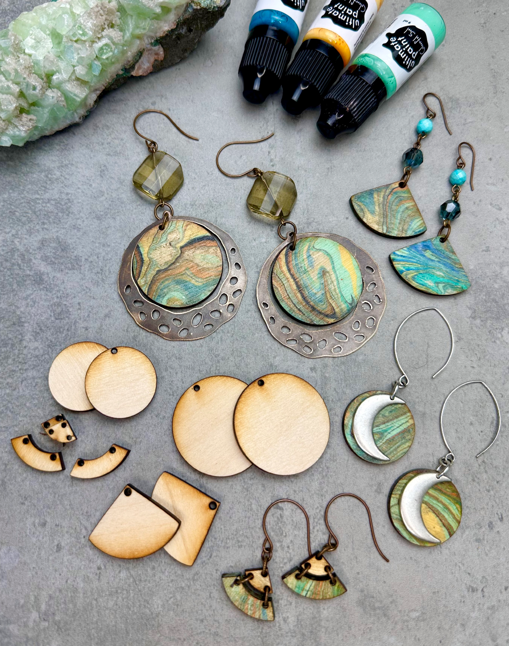 Curved Blank Shapes, Jewelry Pop Outs (1 panel, 10pcs/ea)