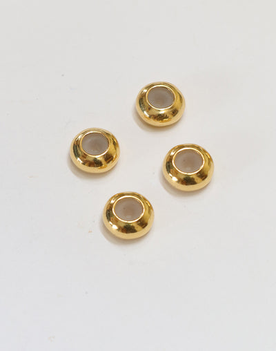 BD0002-340 gold beads on white background