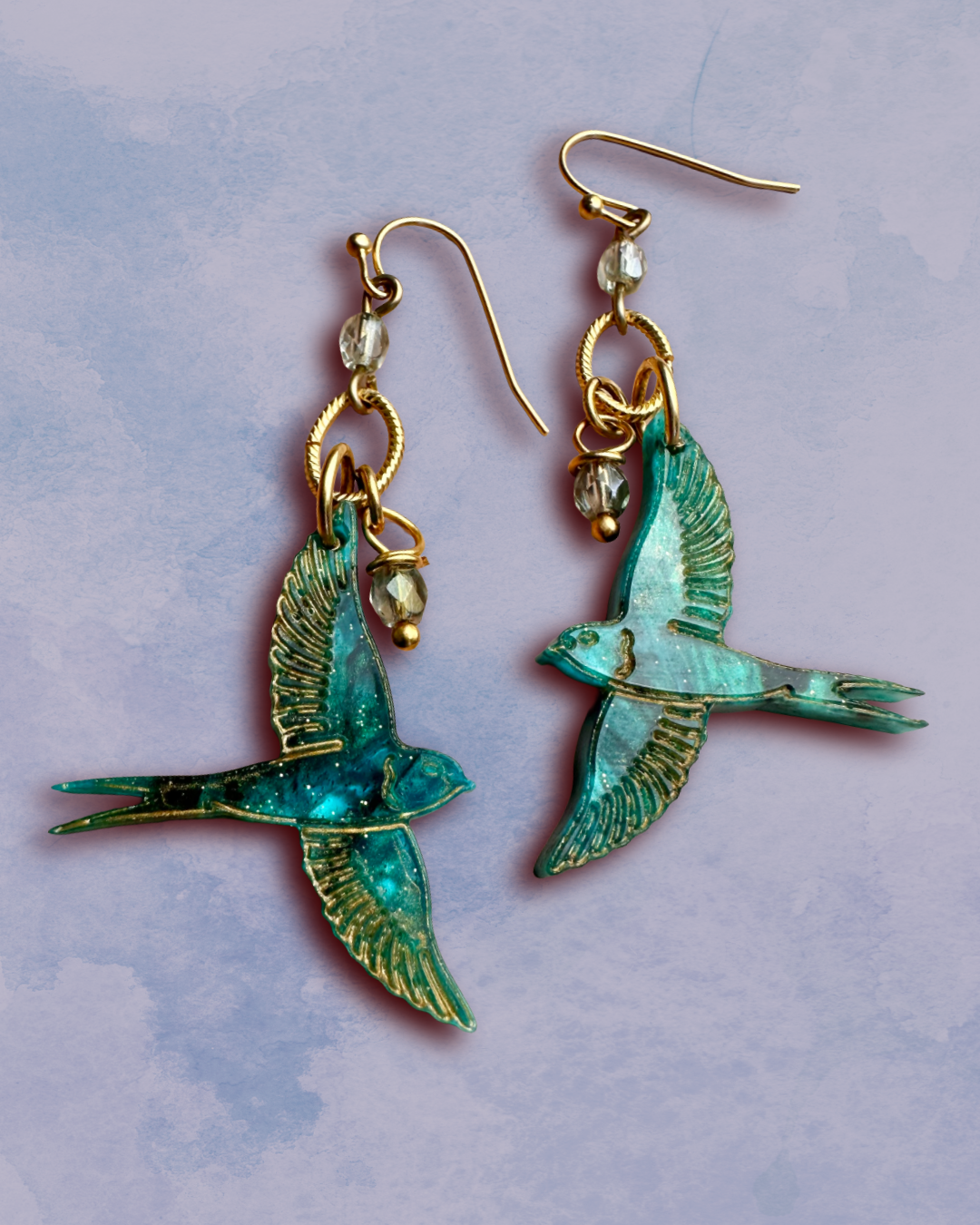 Bohemian Twilight Birds Earrings Complete Kit