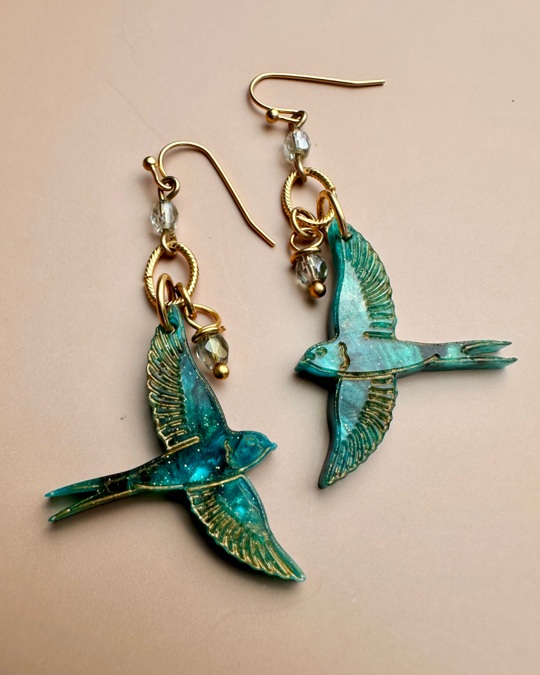 Bohemian Twilight Birds Earrings Complete Kit