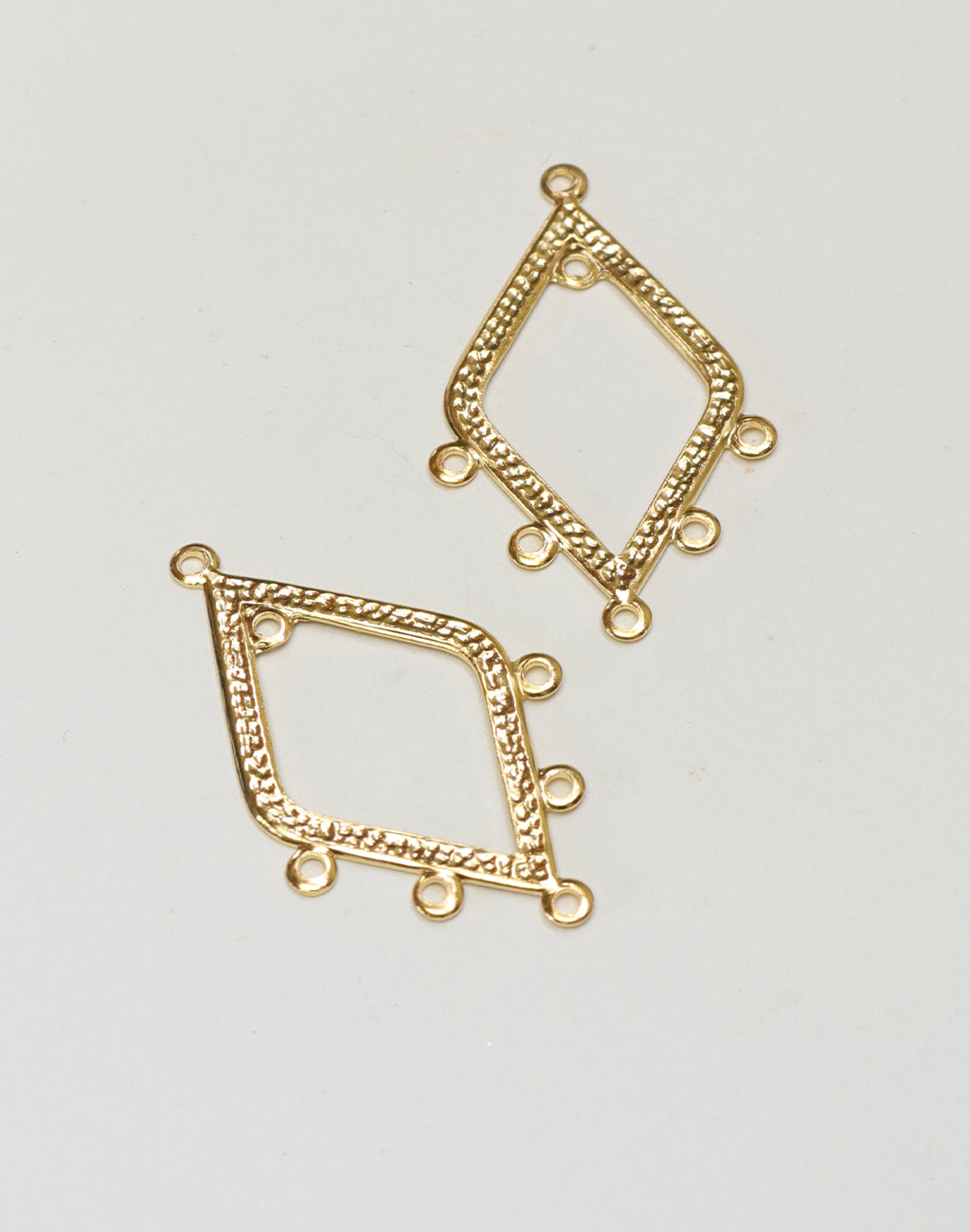 C2H260-340 Gold Diamond Connector Charms