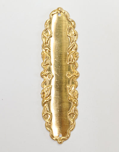 C2HV001 Brass floral escutcheon plate