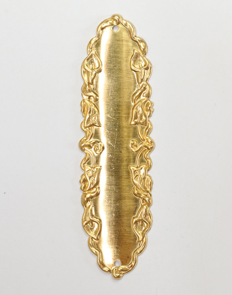 C2HV001 Brass floral escutcheon plate