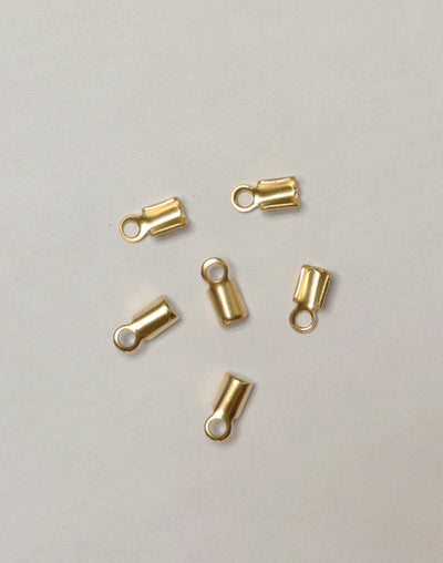CE50-340 Gold-tone crimp ends for jewelry making