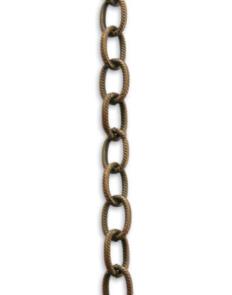 Etched Cable Chain, 6.5x9.5mm, (1ft)
