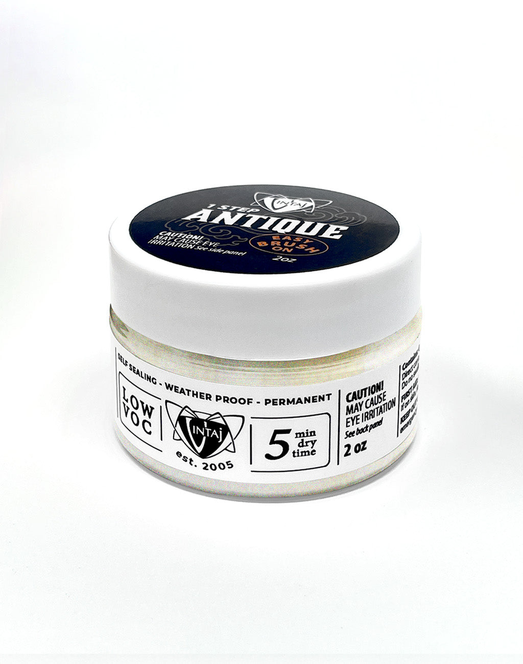 Antique wax jar - weather proof, permanent, 2 oz