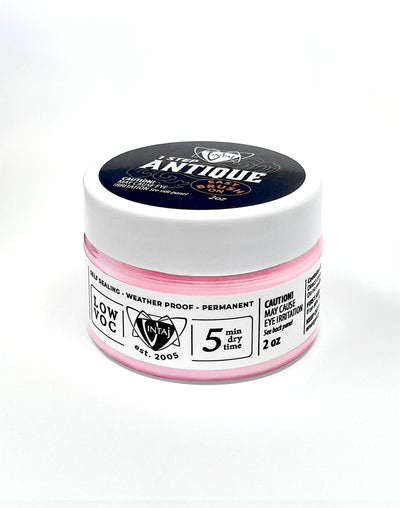 Antique pink dye jar, 5 min dry time, by INTAJ