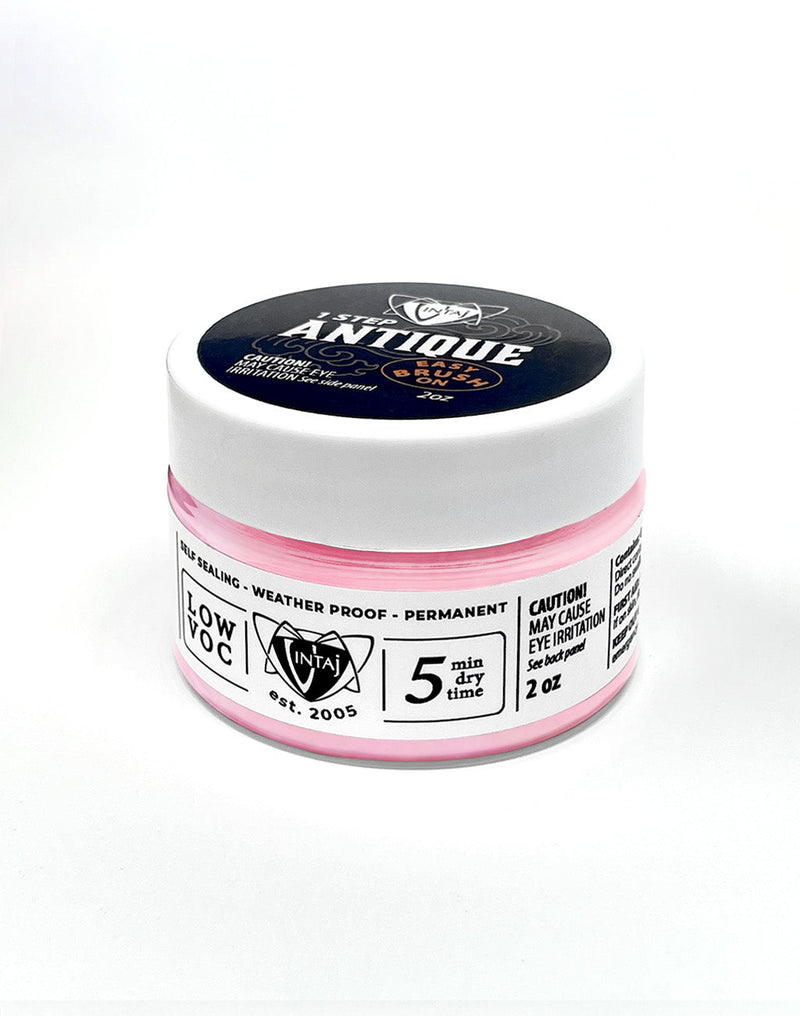 Antique pink dye jar, 5 min dry time, by INTAJ