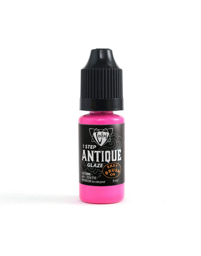 Vintage 1-Step Antique Glaze in vibrant pink bottle