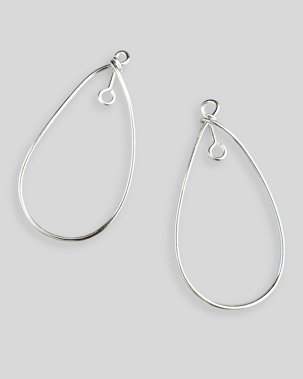 Teardrop Middle Loop Drop, 47x25mm, (2pc)