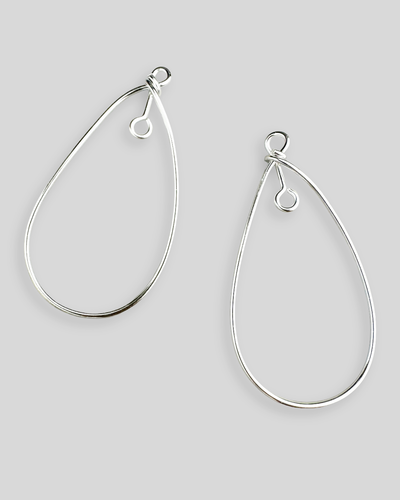 Teardrop Middle Loop Drop, 47x25mm, (2pc)