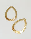 Hammered Teardrop, 34x24mm (2pcs)
