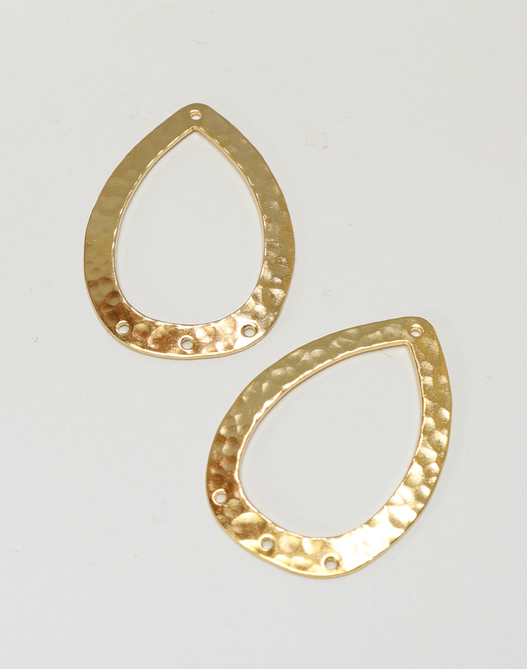 Hammered Teardrop, 34x24mm (2pcs)