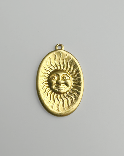 Sun Face Pendant, 22x14mm (1pcs)