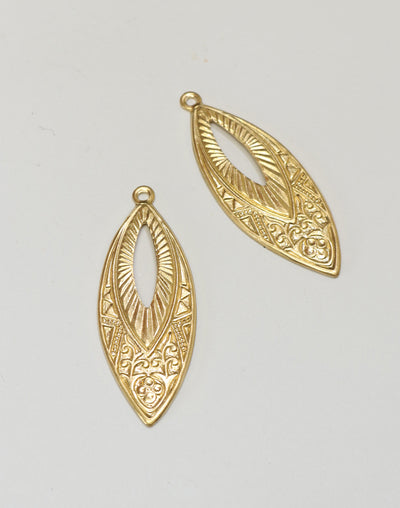 DPV509 Gold Filigree Earrings