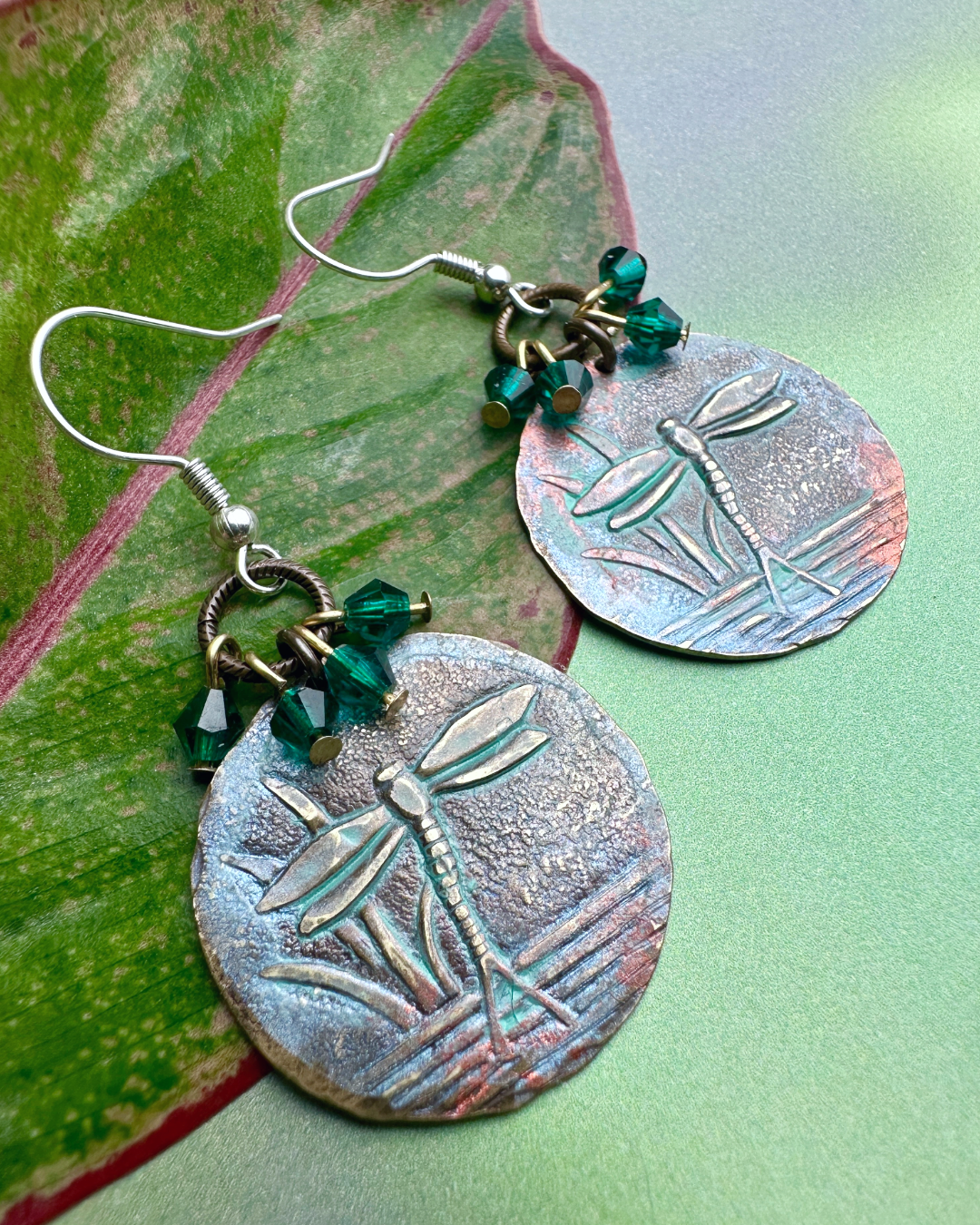 Botanical Forest Dragonfly Earrings Complete Kit