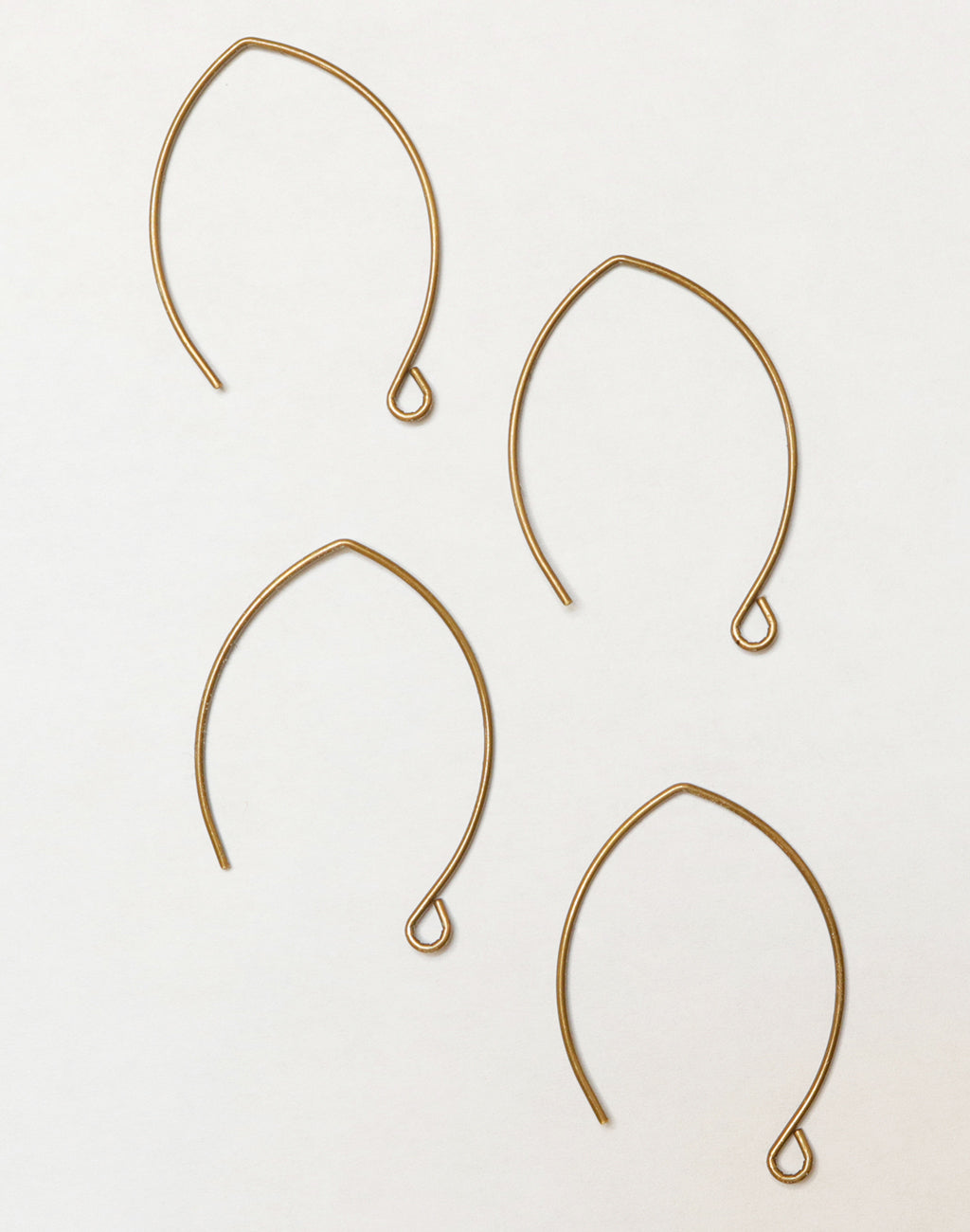 Marquise Shape Wire Hoop Earrings Sterling Silver Marquise Shape Wire Hoop Earrings Sterling Silver