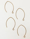 Marquise Ear Wires, 35mm, (4pcs)