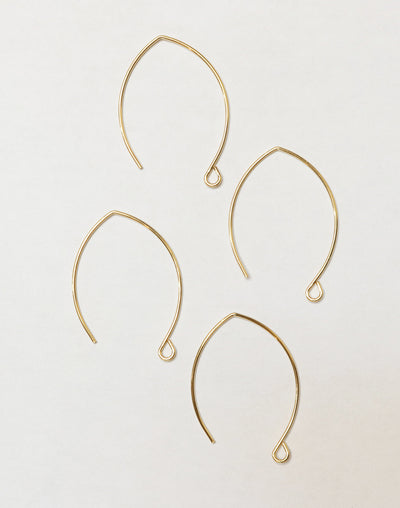 Marquise Ear Wires, 35mm, (4pcs)