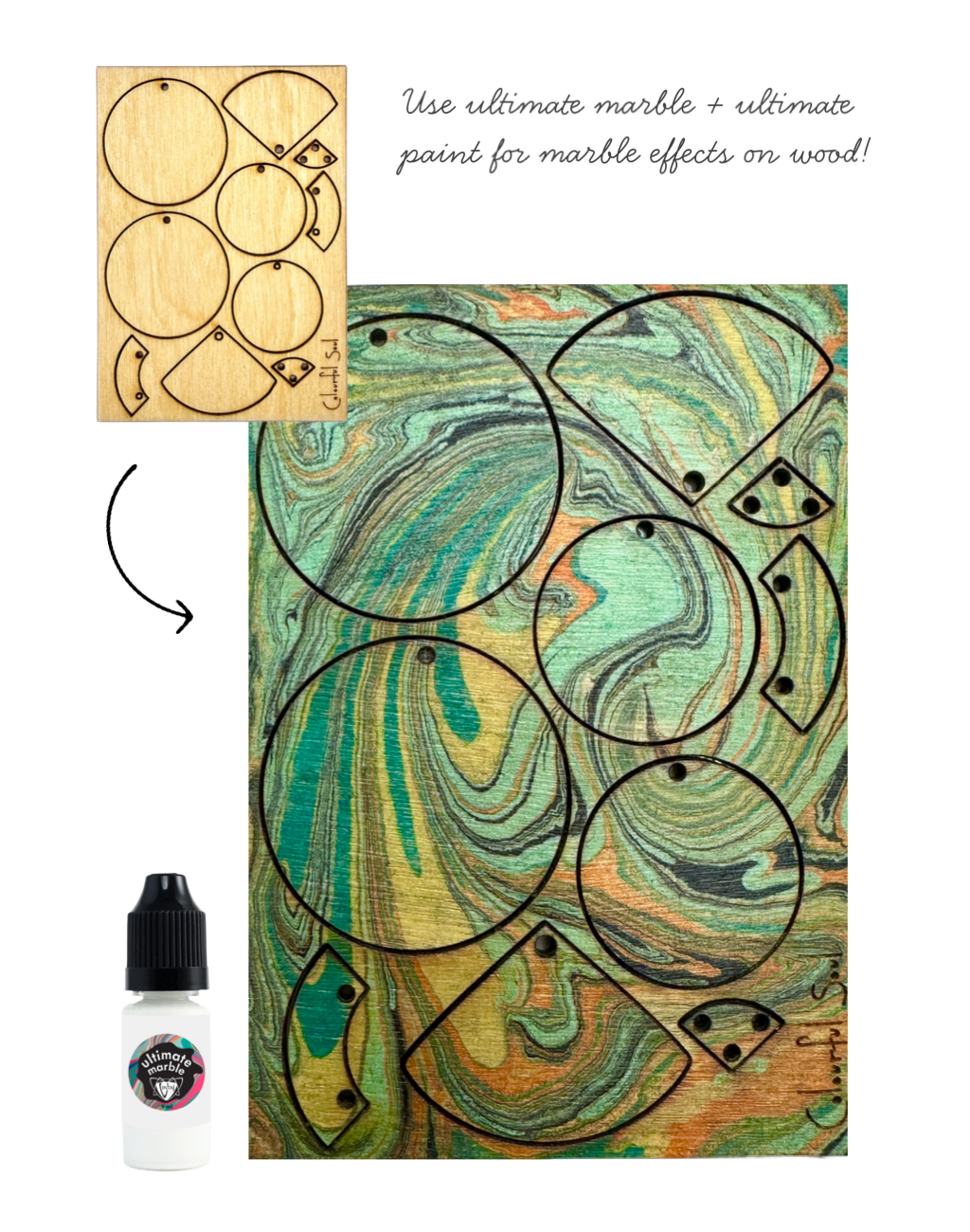 Curved Blank Shapes, Jewelry Pop Outs (1 panel, 10pcs/ea)