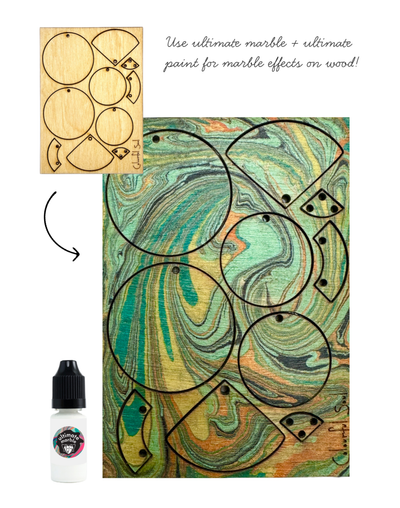 Marble effect wood shapes with paint, FD9295E4-69C9-4021-A534-5CC2B5A03B4F