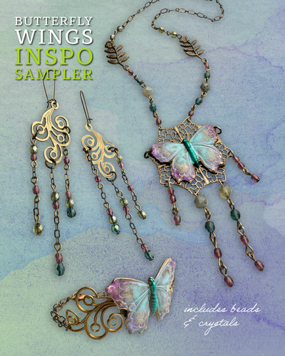 Butterfly Wings Necklace, Bracelet & Earrings Inspo Bundle